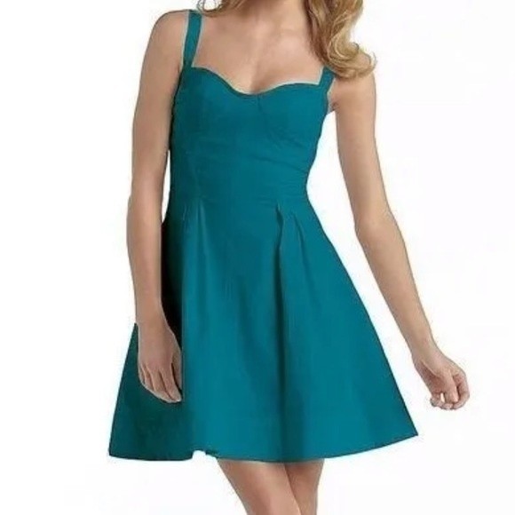 Z Spoke Zac Posen Turquoise Suiting Dress Size 8 - Picture 11 of 11